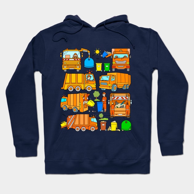 Garbage Trucks Hoodie by samshirts